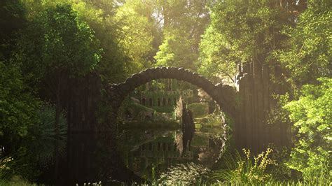 Fairy tale magic bridge